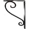 Ekena Millwork Edwards Wrought Iron Bracket, (Triple center brace), Antiqued Pale Gold 2"W x 5 1/2"D x 8"H BKTM02X05X08TEDAPG - alternate 6